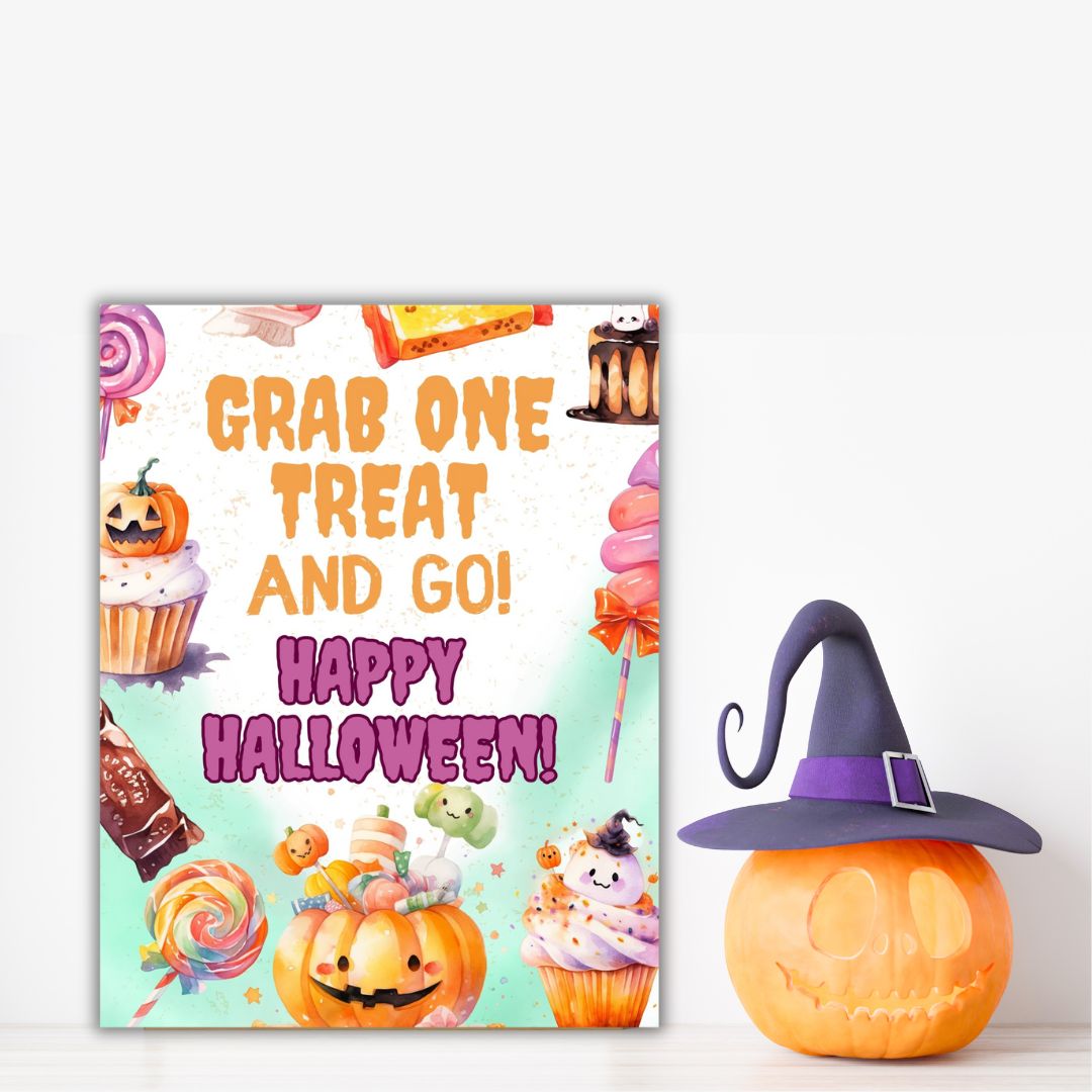 Halloween Candy Bowl Sign - Candy Trick or Treat – Creative in wonderland halloween-candy-bowl-sign-candy-trick-or-treat-creative-in-wonderland