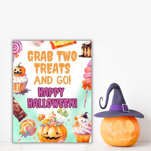 Halloween Candy Bowl Sign - Candy Trick or Treat