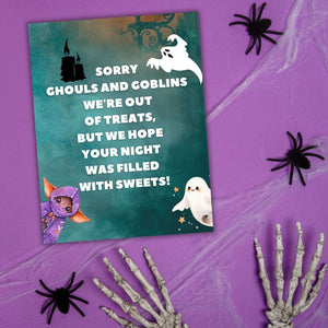 Halloween Candy Bowl Sign - Ghouls and Goblins