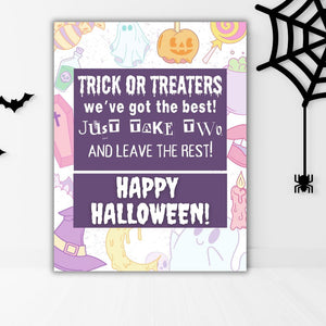 Halloween Candy Bowl Sign - Candy Pastels