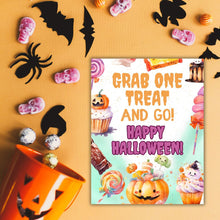 Load image into Gallery viewer, Halloween Candy Bowl Sign - Candy Trick or Treat
