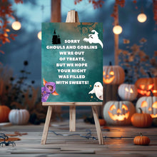 Load image into Gallery viewer, Halloween Candy Bowl Sign - Ghouls and Goblins
