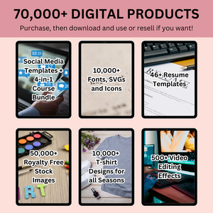 70,000+ Digital Products Done for you PLR & MRR
